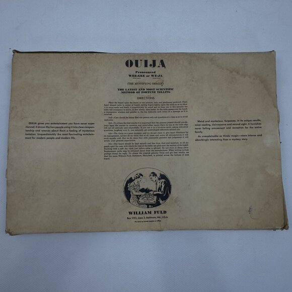 Vtg William Fuld Ouija Board 1950s Mystifying Oracle Talking Board USA Pre-PB - Picture 3 of 16